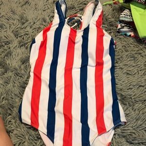 Zaful one piece red white and blue swimsuit